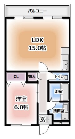 ビューテラス畷B棟の物件間取画像